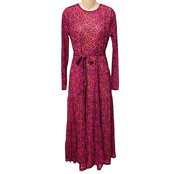 Lilly Pulitzer Izabella Midi Dress in Passion Fruit Pink/Star Searching NWT - M - Picture 5 of 7